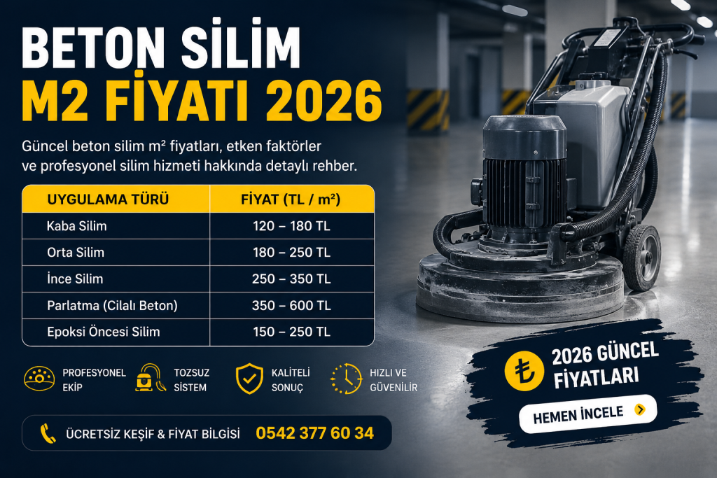 beton silim m2 fiyatları