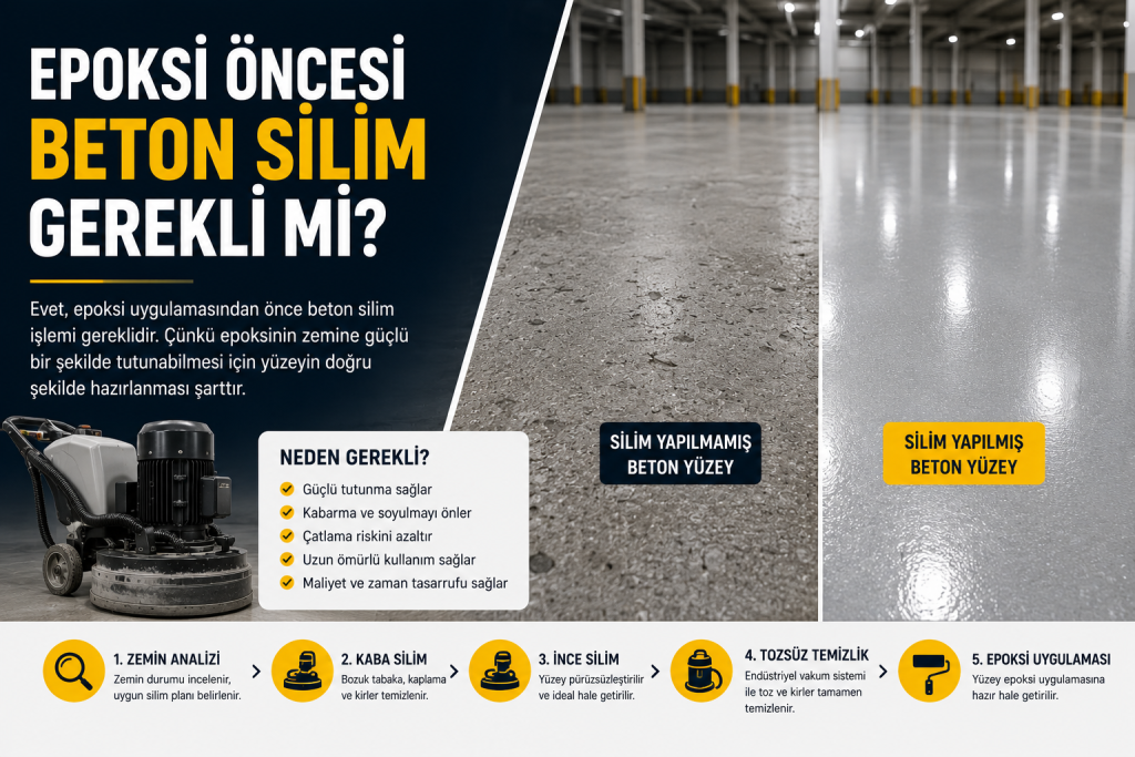 Epoksi Öncesi Beton Silim Gerekli mi?